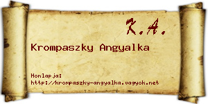 Krompaszky Angyalka névjegykártya